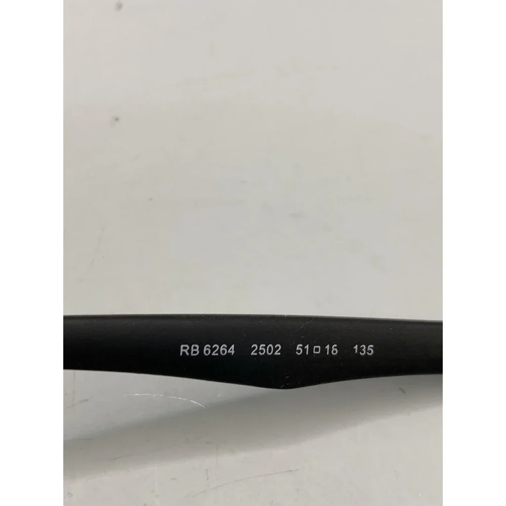 Ray Ban Eyeglasses RB6264 2502 51-16-135 Black Gunmetal Half Rim Frame Only